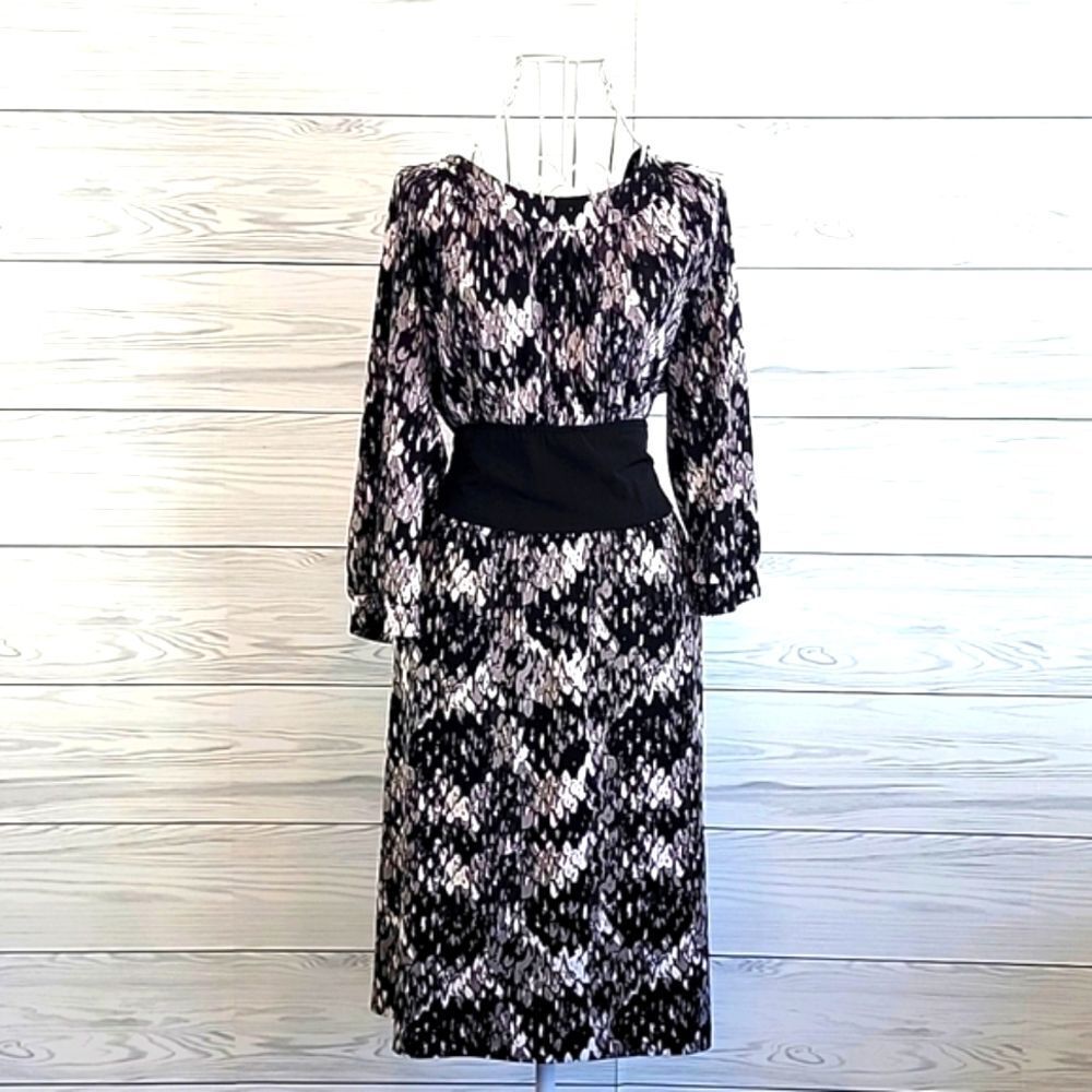 Alfani business casual midi dress - grey & black Women's Size L